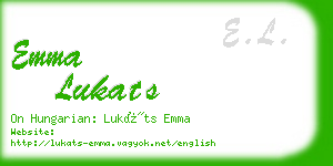 emma lukats business card